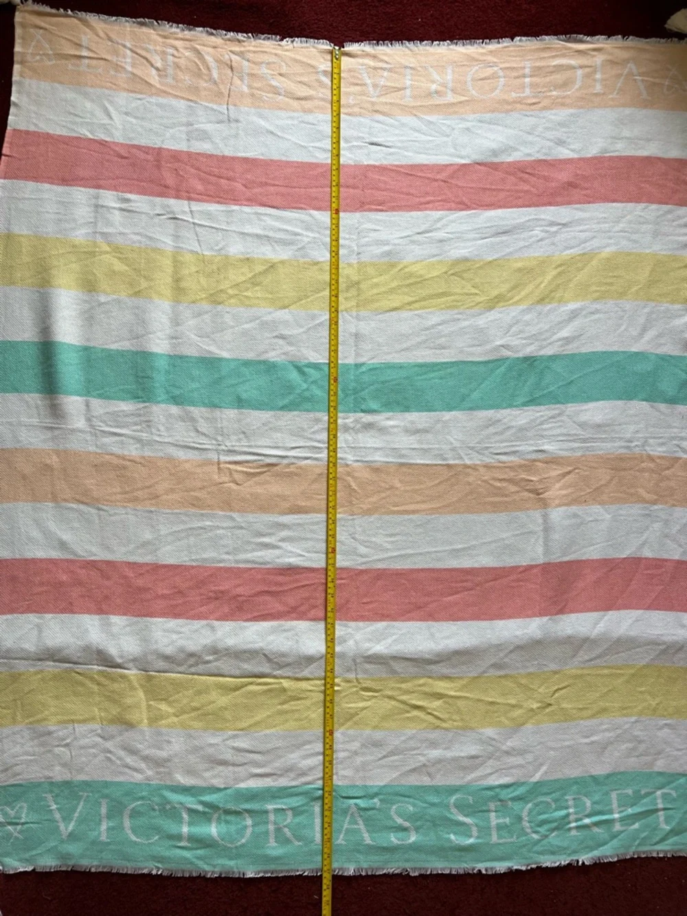 Victoria’s Secret Striped Beach Blanket with Tassels